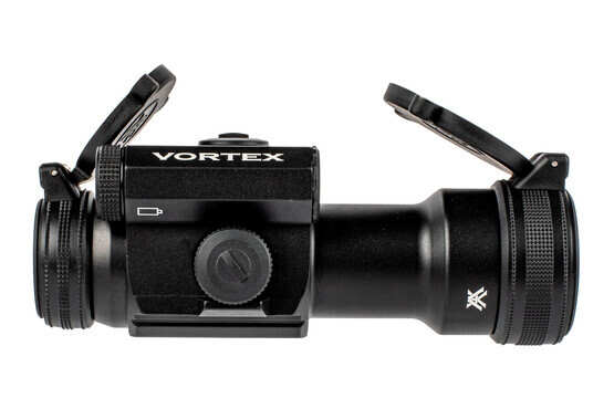 Vortex Optics StrikeFire II 30mm red dot sight is powered by CR2 batteries